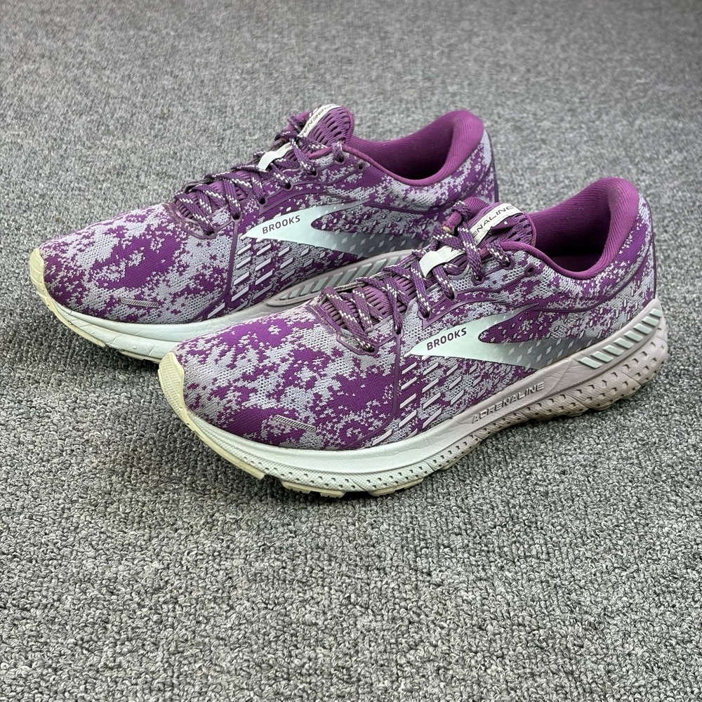 Brooks Adrenaline GTS 21 Women's Size 9 B Athletic Running Shoes Purple Gray